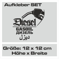 Aufkleber SET Offroad 4x4 Diesel Gasoil Verbrenner Tank Sticker Tankdeckel 01