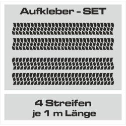 Aufkleber SET Reifenspur Reifenprofil Spur Reifen Profil Gelände Offroad 4x4 Safari Outdoor Outlander extreme Off Road