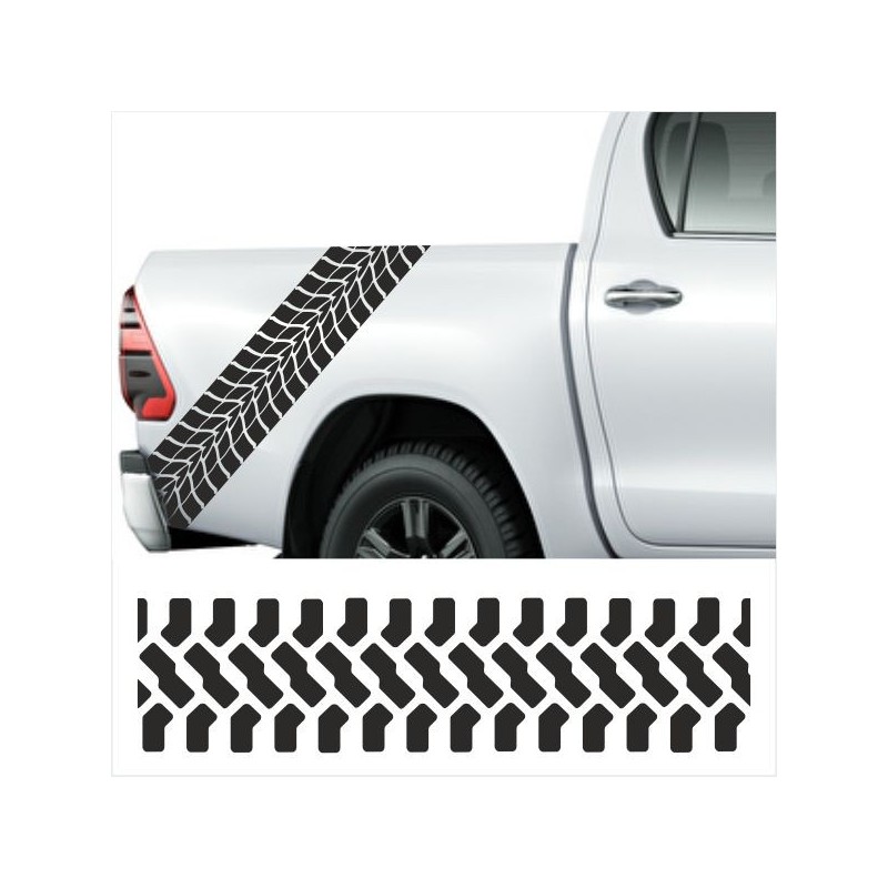 Aufkleber SET Reifenspur Reifenprofil Spur Reifen Profil Gelände Offroad 4x4 Safari Outdoor Outlander extreme Off Road