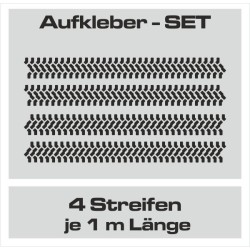 Aufkleber SET Reifenspur Reifenprofil Spur Reifen Profil Gelände Offroad 4x4 Safari Outdoor Outlander extreme Off Road