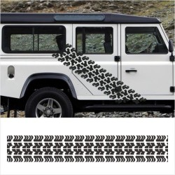 Aufkleber SET Reifenspur Reifenprofil Spur Reifen Profil Gelände Offroad 4x4 Safari Outdoor Outlander extreme Off Road