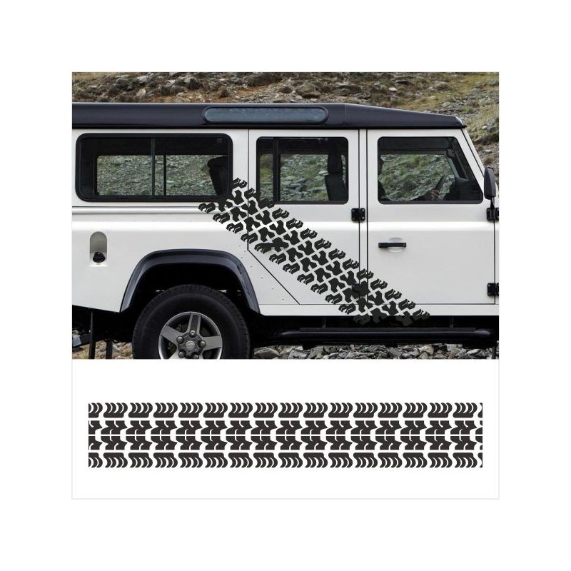 Aufkleber SET Reifenspur Reifenprofil Spur Reifen Profil Gelände Offroad 4x4 Safari Outdoor Outlander extreme Off Road