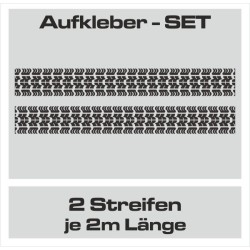 Aufkleber SET Reifenspur Reifenprofil Spur Reifen Profil Gelände Offroad 4x4 Safari Outdoor Outlander extreme Off Road