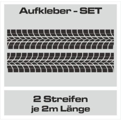 Aufkleber SET Reifenspur Reifenprofil Spur Reifen Profil Gelände Offroad 4x4 Safari Outdoor Outlander extreme Off Road