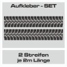 Aufkleber SET Reifenspur Reifenprofil Spur Reifen Profil Gelände Offroad 4x4 Safari Outdoor Outlander extreme Off Road