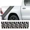 Aufkleber SET Reifenspur Reifenprofil Spur Reifen Profil Gelände Offroad 4x4 Safari Outdoor Outlander extreme Off Road