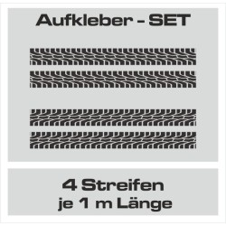 Aufkleber SET Reifenspur Reifenprofil Spur Reifen Profil Gelände Offroad 4x4 Safari Outdoor Outlander extreme Off Road