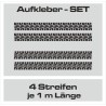 Aufkleber SET Reifenspur Reifenprofil Spur Reifen Profil Gelände Offroad 4x4 Safari Outdoor Outlander extreme Off Road