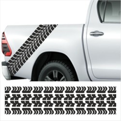 Aufkleber SET Reifenspur Reifenprofil Spur Reifen Profil Gelände Offroad 4x4 Safari Outdoor Outlander extreme Off Road