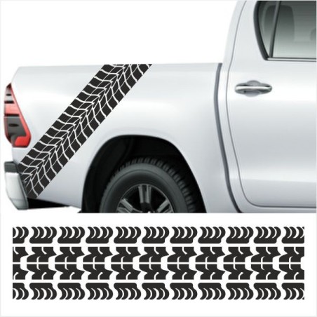 Aufkleber SET Reifenspur Reifenprofil Spur Reifen Profil Gelände Offroad 4x4 Safari Outdoor Outlander extreme Off Road