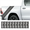 Aufkleber SET Reifenspur Reifenprofil Spur Reifen Profil Gelände Offroad 4x4 Safari Outdoor Outlander extreme Off Road