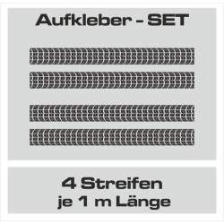 Aufkleber SET Reifenspur Reifenprofil Spur Reifen Profil Gelände Offroad 4x4 Safari Outdoor Outlander extreme Off Road