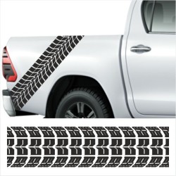 Aufkleber SET Reifenspur Reifenprofil Spur Reifen Profil Gelände Offroad 4x4 Safari Outdoor Outlander extreme Off Road
