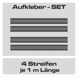 Aufkleber SET Reifenspur Reifenprofil Spur Reifen Profil Gelände Offroad 4x4 Safari Outdoor Outlander extreme Off Road