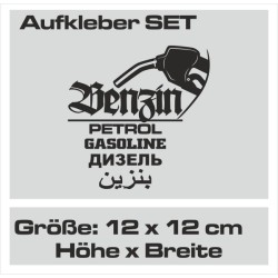 Aufkleber SET Offroad 4x4 Benzin Gasoline Petrol Verbrenner Tank Sticker Tankdeckel 02