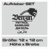 Aufkleber SET Offroad 4x4 Benzin Gasoline Petrol Verbrenner Tank Sticker Tankdeckel 02