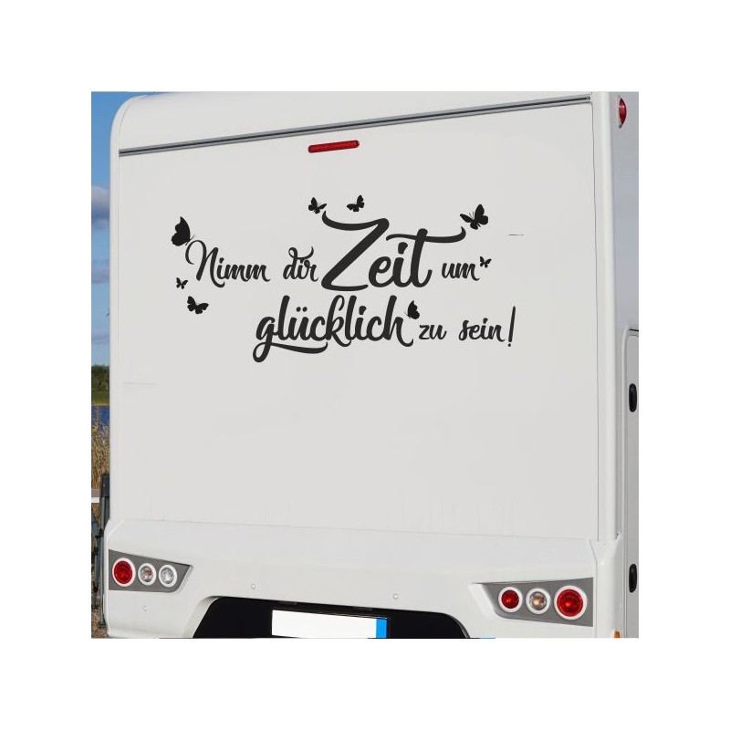 Aufkleber Wohnmobil Wohnwagen Reise Camping Auto Reisemobil Möwe Meer Kompass Globus Strand Palme Urlaub Spruch Familie Zuhause