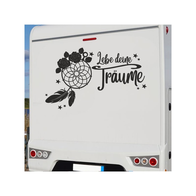 Aufkleber Wohnmobil Wohnwagen Reise Camping Auto Reisemobil Möwe Meer Kompass Globus Strand Palme Urlaub Spruch Familie Zuhause