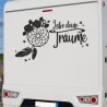 Aufkleber Wohnmobil Wohnwagen Reise Camping Auto Reisemobil Möwe Meer Kompass Globus Strand Palme Urlaub Spruch Familie Zuhause