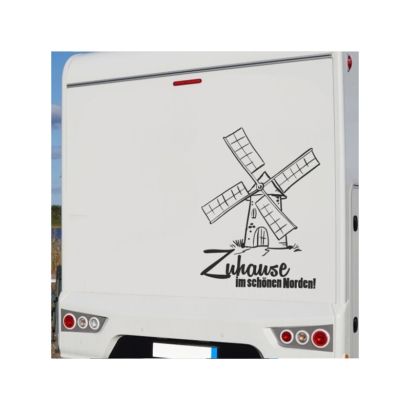 Aufkleber Wohnmobil Wohnwagen Reise Camping Auto Reisemobil Möwe Meer Kompass Globus Strand Palme Urlaub Spruch Familie Zuhause