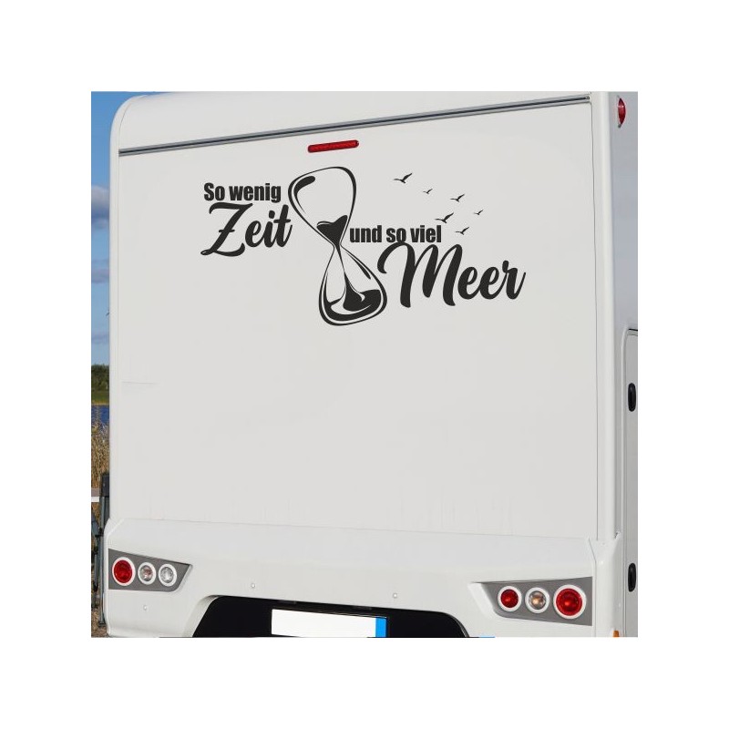 Aufkleber Wohnmobil Wohnwagen Reise Camping Auto Reisemobil Möwe Meer Kompass Globus Strand Palme Urlaub Spruch Familie Zuhause