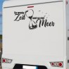 Aufkleber Wohnmobil Wohnwagen Reise Camping Auto Reisemobil Möwe Meer Kompass Globus Strand Palme Urlaub Spruch Familie Zuhause