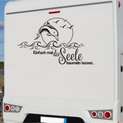 Aufkleber Wohnmobil Wohnwagen Reise Camping Auto Reisemobil Möwe Meer Kompass Globus Strand Palme Urlaub Spruch Familie Zuhause