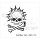 Wandaufkleber WOHNZIMMER Skull Totenkopf Pirat 152