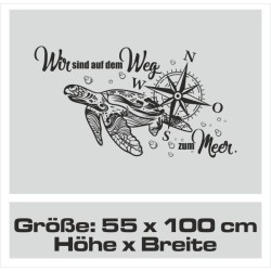 Aufkleber Wohnmobil Wohnwagen Reise Camping Auto Reisemobil Möwe Meer Kompass Globus Strand Palme Urlaub Spruch Familie Zuhause