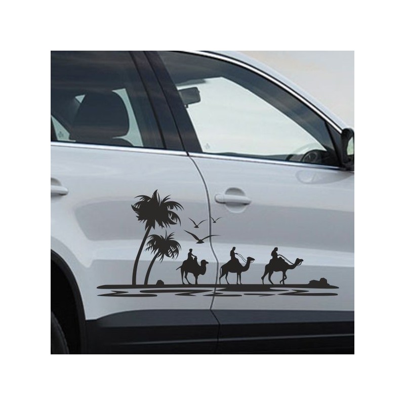 Aufkleber SET Offroad 4x4 Safari Afrika Kamele Palme Möwe Wüste Auto 33