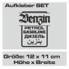 Aufkleber SET Offroad 4x4 Benzin Gasoline Petrol Verbrenner Tank Sticker Tankdeckel 04