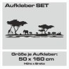 Aufkleber SET Offroad 4x4 Afrika Wild Life Giraffe Elefant Affe Wüste Auto 36