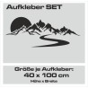 Aufkleber SET Offroad 4x4 Berge Weg Ziel Landschaft Sonne Gelände Auto 37
