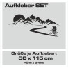 Aufkleber SET Offroad 4x4 Berge Weg Ziel Landschaft Sonne Gelände Fahrrad Biker Auto 38