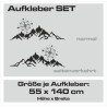 Aufkleber SET Offroad 4x4 Berge Weg Ziel Landschaft Sonne Kompass Windrose Auto 39