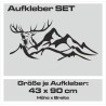 Aufkleber SET Offroad 4x4 Berge Landschaft Jäger Hirsch Geweih Berge Auto 40