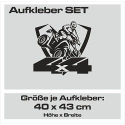 Aufkleber SET Offroad 4x4 Berge Landschaft Quad Fahrer Fun Cross Auto 41