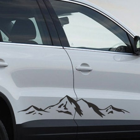 Aufkleber SET Auto Offroad 4x4 Panorama Berge Landschaft Alpen 44