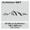 Aufkleber SET Auto Offroad 4x4 Panorama Berge Landschaft Alpen 44