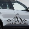 Aufkleber SET Auto Offroad 4x4 Panorama Berge Landschaft Wald Tanne Alpen 45