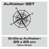 Aufkleber SET Auto Offroad 4x4 Windrose Kompass Wegweiser 47