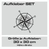 Kopie von Aufkleber SET Auto Offroad 4x4 Windrose Kompass Wegweiser 42