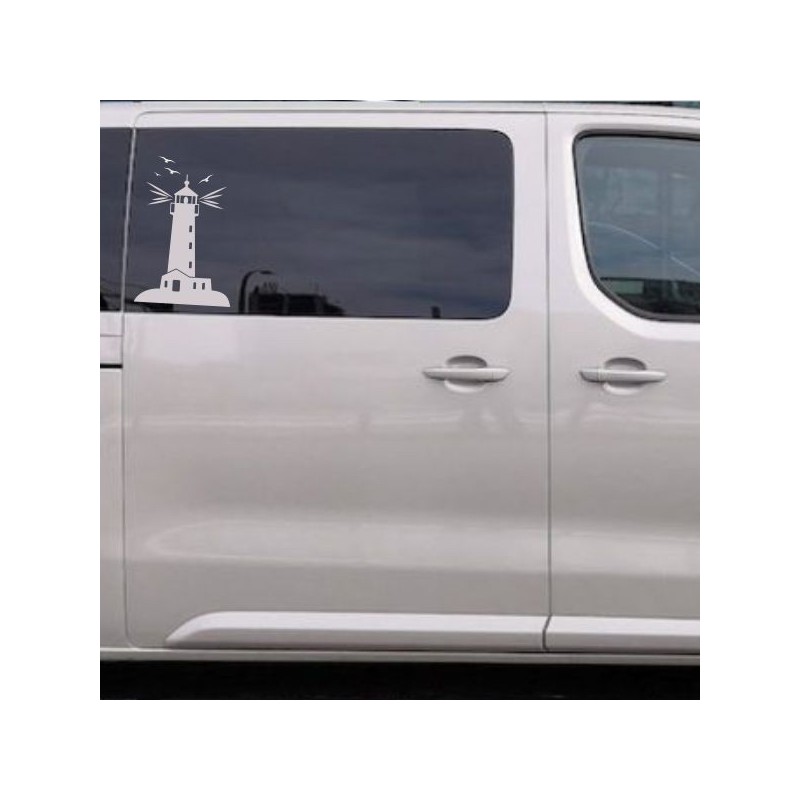 Aufkleber SET Auto Offroad 4x4 Leuchtturm Küste Möwe Meer See Ufer Klippe 49