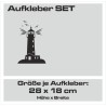 Aufkleber SET Auto Offroad 4x4 Leuchtturm Küste Möwe Meer See Ufer Klippe 49