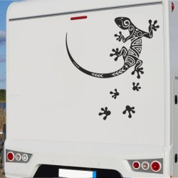 Aufkleber Wohnmobil Wohnwagen Reise Camping Auto Reisemobil Möwe Meer Kompass Globus Strand Palme Urlaub Spruch Familie Zuhause