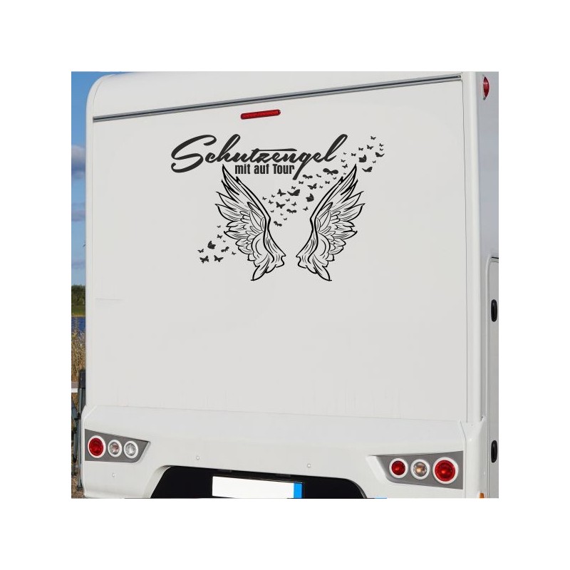Aufkleber Wohnmobil Wohnwagen Reise Camping Auto Reisemobil Möwe Meer Kompass Globus Strand Palme Urlaub Spruch Familie Zuhause