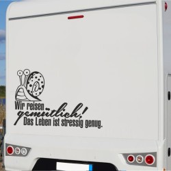 Aufkleber Wohnmobil Wohnwagen Reise Camping Auto Reisemobil Möwe Meer Kompass Globus Strand Palme Urlaub Spruch Familie Zuhause