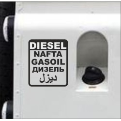 Aufkleber SET Offroad 4x4 Diesel Gasoil Nafta Verbrenner Tank Sticker Tankdeckel 06