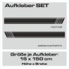 Aufkleber SET Auto Car Dekor Steifen Race Racing 4x4 Zierstreifen Rennstreifen Turbo Limited Edition Racing Flags Draht