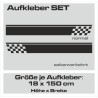 Aufkleber SET Auto Car Dekor Steifen Race Racing 4x4 Zierstreifen Rennstreifen Turbo Limited Edition Racing Flags Draht